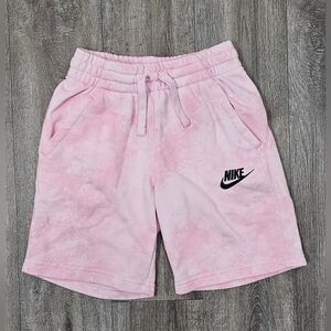 Nike Kids Pink Tie Dye Shorts-Size Small